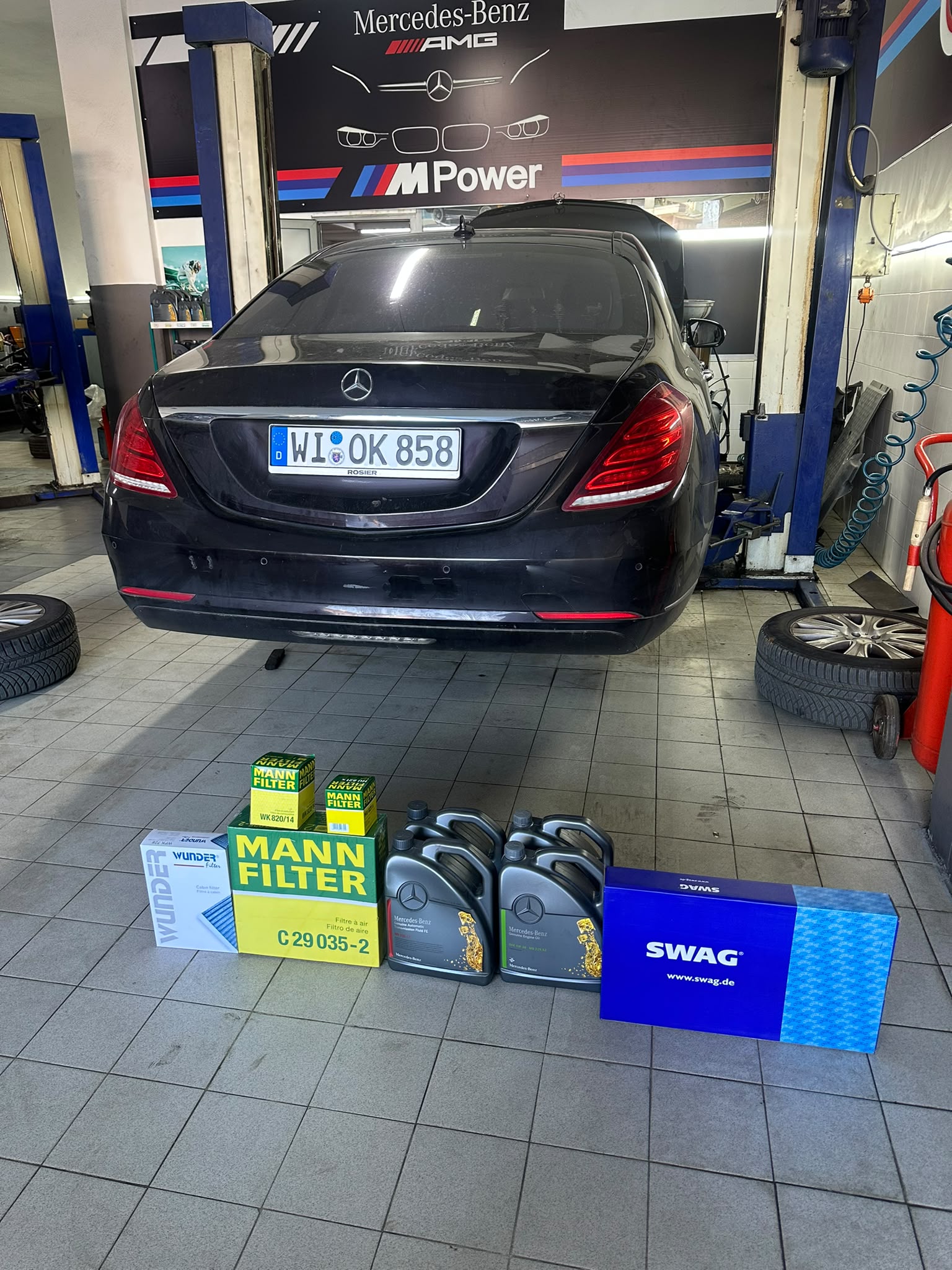 Mercedes-Benz bakımında kullanılan yağ, filtre ve yedek parçalar