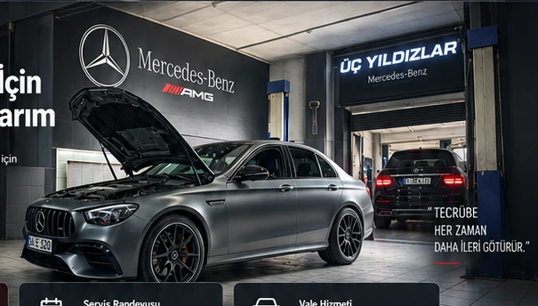 Üç Yıldızlar Mercedes-Benz özel servisinde bakım alan araç